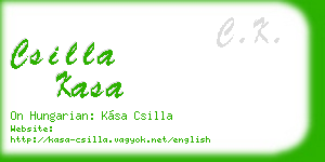 csilla kasa business card